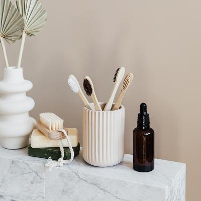 China Factory home package of 10 pieces of Ningbo yinzhou orange nuyoo nano maker pull apart bamboo toothbrushes for sale