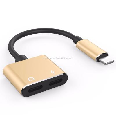 China Popular 2 in 1 8 Pin Headphone Jack Adapter for Lightning Apple iPad Phone Charger Cable Common Accessories and Parts for sale