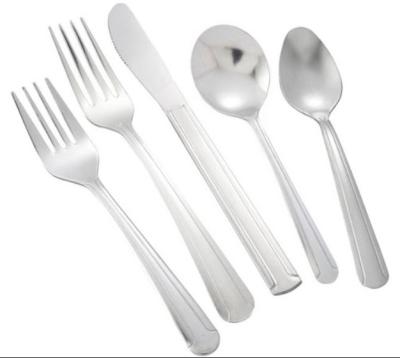 China Sustainable USA Design Tumbled Machine Polishing Stainless Steel Dominion Flatware Cutlery Set for sale