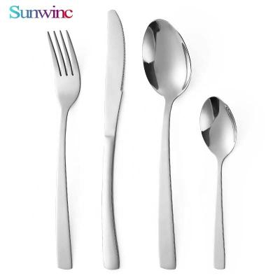 China Amazon Best Selling Stainless Steel Cutlery Set Flatware Set Stainless Steel Cutlery Set Viable Tea Spoon Fork Spoon Knife For South Africa for sale