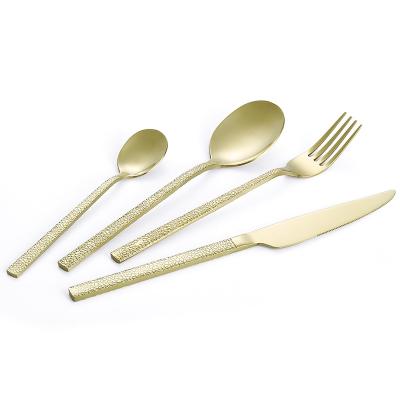 China Viable wholesale restaurant flatware, champagne gold flatware sets, stainless steel flatware flatware for wedding for sale