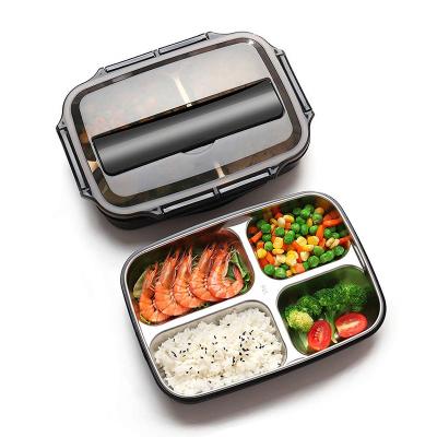 China Microwavable Portable Waterproof Bento Lunch Boxes Stainless Steel Picnic Office School Food Storage For Kids Women Man Bento Box for sale