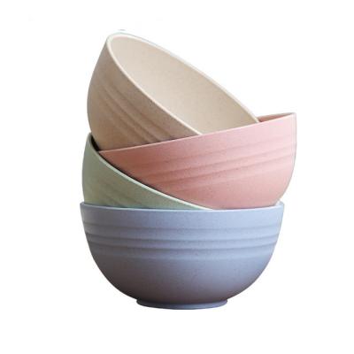 China Sustainable 100% Biodegradable Light Weight Fruit Ramen Bowl Soup Bowl Unbreakable Rice Rolls Wheat Straw Bowl for sale