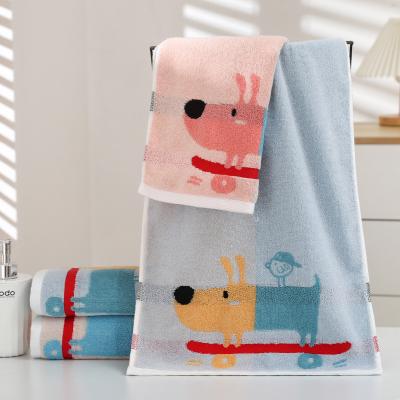 China Cartoon Character Bath Towelsl Household Kids Sustainable Knitted Towel for sale