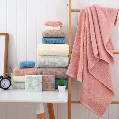 China Wholesale Sustainable 100% Cotton Bath Towels Solid Color Towels Cotton Bath Towels for sale