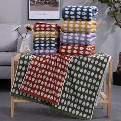 China Bathroom Cotton Towels Viable Flower Pattern Printing Beach Towel Adult Home Textiles for sale