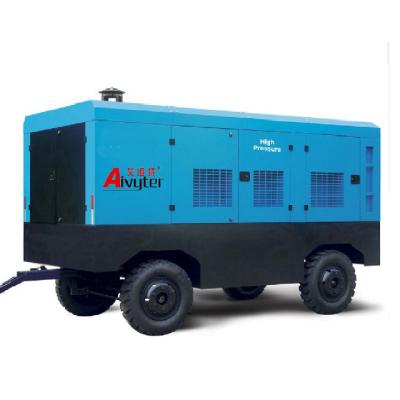 China 15 m3/min 13 Lubricated Bar In Trolley Mounted Diesel Engine Air Compressor for sale