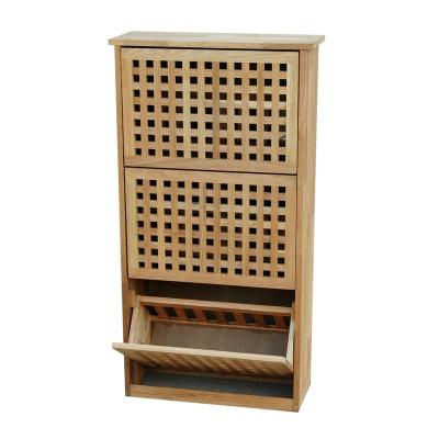 China Solid Oiled Walnut Wood Storage Shoe Cabinet (The Other) 3 Drawer Adjustable Hot Selling Endurable Cabinet With 3 Drawers for sale