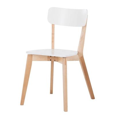 China Retro Hot Selling Scandinavian Adjustable Durable Solid Birch Wood (Other) Dining Chairs With White MDF Seat for sale