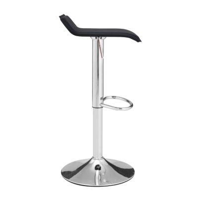 China Free Shipping Height Adjustable EU Warehouse Black Chrome Plated Anti-Slip Bar Stool for sale