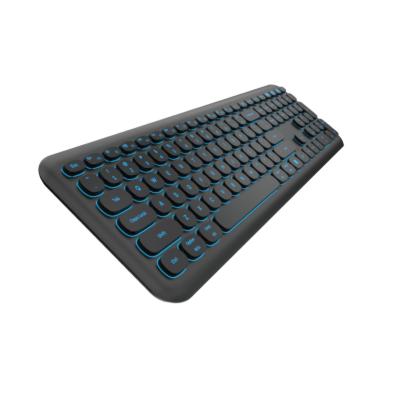 China Wireless Recommend SK-666EL-CAG 2.4g Wireless Illuminated Charging Computer Keyboard With Nano Receiver for sale