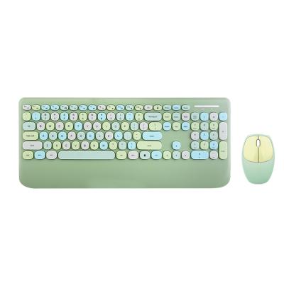 China Others Mixed Colored Keycaps Wireless Combo Injection Keyboard And Mouse Commercial Premises Keyboard for sale