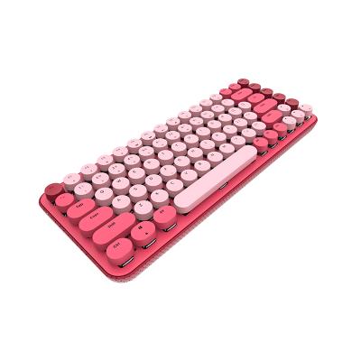 China SK-653BTC SQT Mechanical Charging Wireless Keyboard With Retro Keycaps for sale