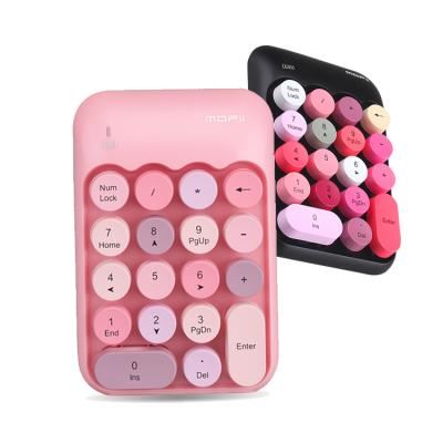 China Retro Professional Numeric Keypad Financial Accounting Numeric Keypad Wireless Keyboard For Tablets 18keys for sale