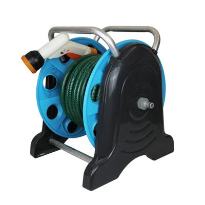 China High Quality Durable Garden Irrigators Water Hose Reel Plastic Hand Crank Adjustable Plastic Hand Crank Trolley for sale