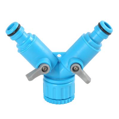 China Garden Tools Handle Plastic For Agriculture Drip Irrigation Garden Hose Connector To Ball Valve 2 Way Valve for sale