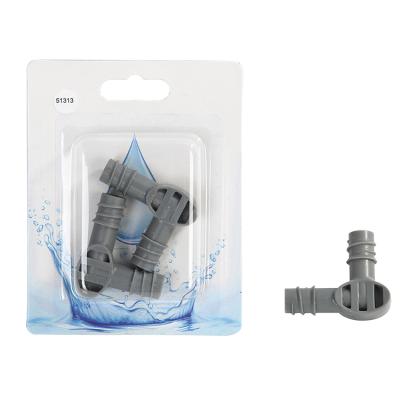 China China Supplier Manufacture Garden Irrigation System Drip Parts Eco-Friendly L-Joint 1/2 Tube Connector X2pcs for sale