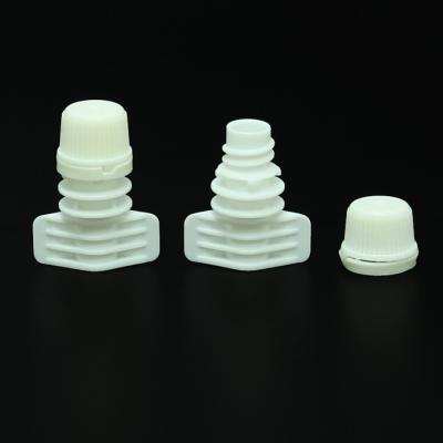 China Non Spill Plastic Spout And 6mm Cream Pocket Cap for sale