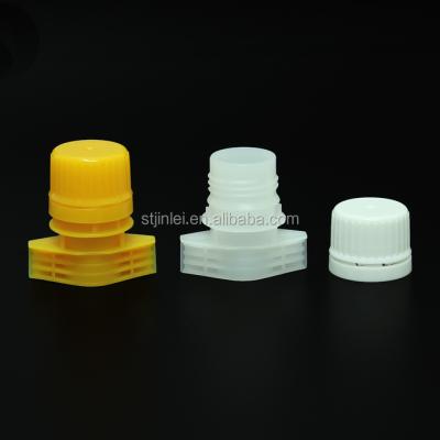 China Daily Plastic Spout And Chemical Cap 16mm Spout Cap With Spout For Doypack for sale