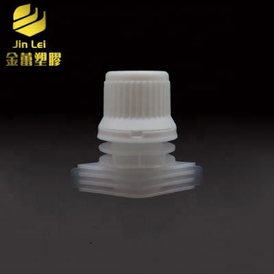 China Non Spill Plastic Screw Spout Cap For Ketchup Bag Juice Pouch Plastic Spout Caps for sale