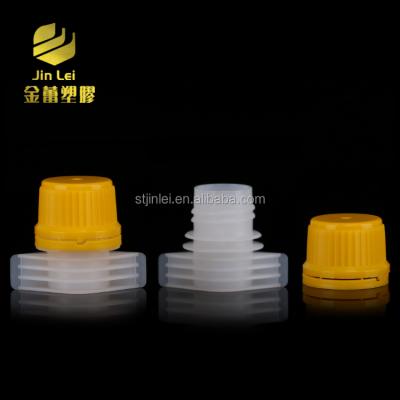 China Non Spill 15mm PP Plastic High Temperature Steaming Nozzle For Standing Bag for sale