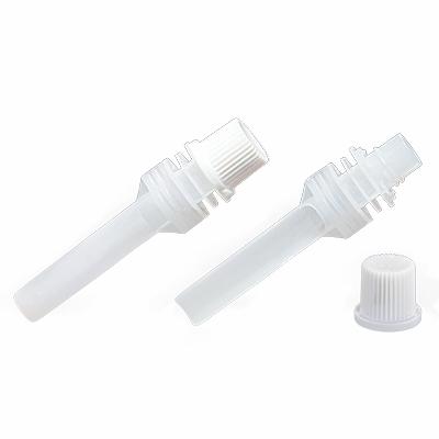 China Non Spill Plastic PE Double Card Slot Spout Cap For Jelly Pouch for sale