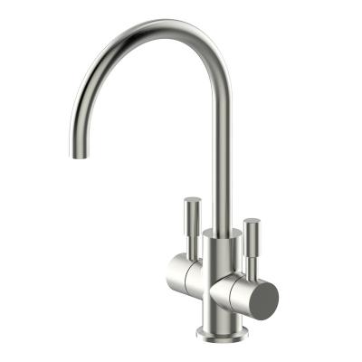 China Wholesale Modern Stylish Household 304 Stainless Steel Boiling Water Faucet Kitchen Filter Brushed Faucet for sale