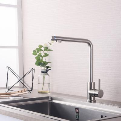 China 3 Way Faucet Favorable Price New Arrival Brushed 304 Stainless Steel Kitchen Faucet Three Way Water Filter for sale