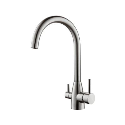 China Fashionable Modern 3 Way Faucet New Design 304 Stainless Steel Kitchen 3 Ways Water Filter Faucet for sale