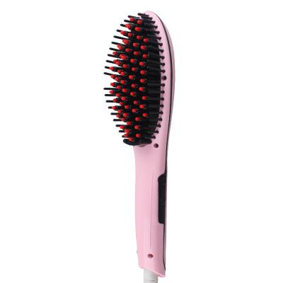 China Wholesale Hair Ion Straightener Brush Hot Sell Electric Negative Ion Brush Hotel Hair Straightener Comb HQT-906 for sale