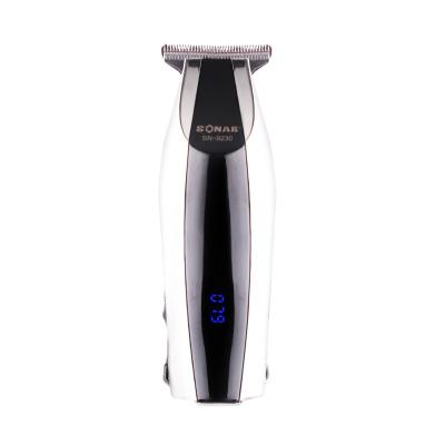 China Metal Cordless Professional Salon Clippers LCD Display Black Barber Men Electric Trimmer Clippers for sale