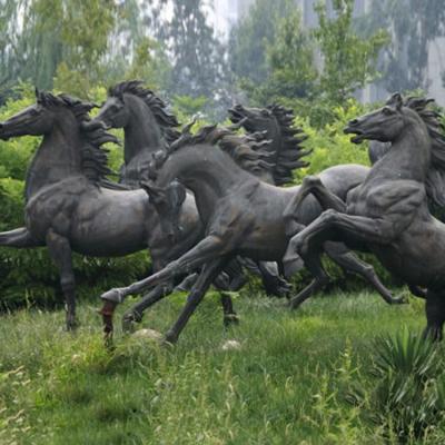 China China Outdoor Decoration Running Arabian Sculptures Horse Bronze For Sale for sale