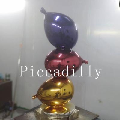 China China Interior Decoration Sculpture 304 Stainless Steel Three Balloons Statue for sale