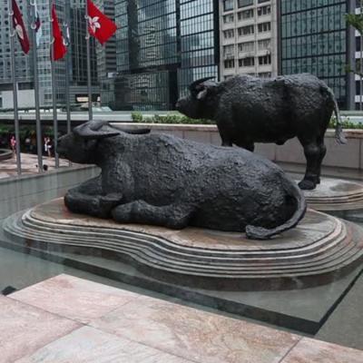 China Central China Decoration Large Bronze Sculpture Stock Bull For Sale for sale