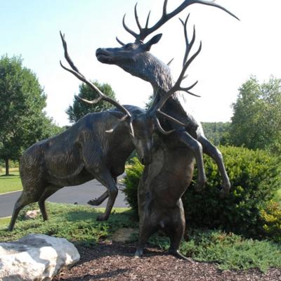 China China Park Outdoor Decoration Finished Battle Bronze Deer Sculpture For Sale for sale