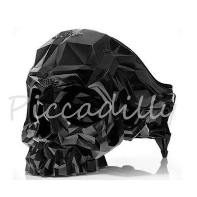 China China Factory Price High Quality Cheap Fiberglass Skullcandy Black Sofa Chair Statue Sculpture for sale