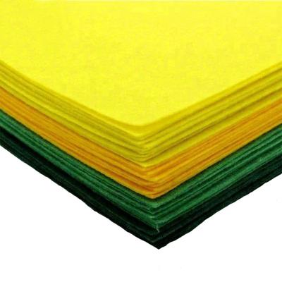 China Sustainable yellow color craft felt paper, polyester felt for hand craft with free samples. for sale