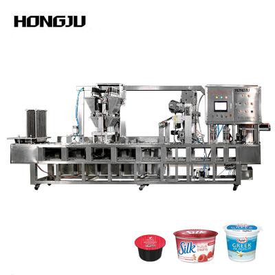 China Food Multiple Layers Automatic Chocolate Plastic Cup Filling And Sealing Machine for sale