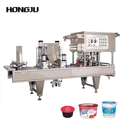 China Automatic Plastic Food Cup Filling And Food Packaging Sealing Machine for sale