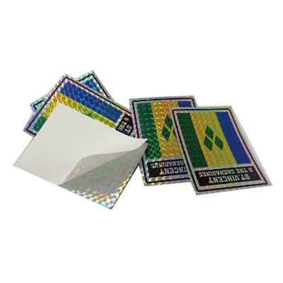 China Reflection Rainbow Waterproof Custom Holographic Stickers Labels, Laser Hologram Adhesive Prismatic Sticker for sale