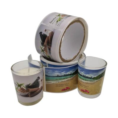 China Custom Waterproof Waterproof Private Candles Labels, Matte Sticker Label Printing For Candle Jars for sale