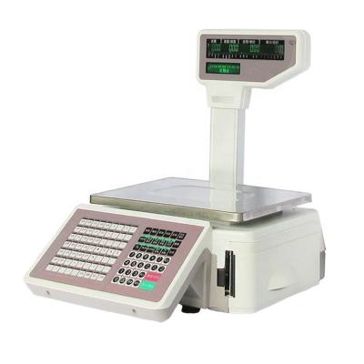 China 30kgs Supermarket Serial Printing Barcode Scale USB 15kgs Electronic Digital Price Weighing Balance Label Scale with Printer 15kg (3kg optional for sale