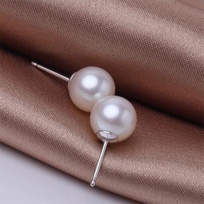 China Other fashion pearl earrings plated platinum earrings round female gift jewelry wholesale for sale