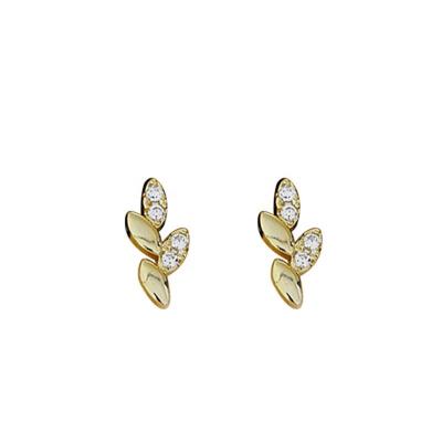 China CLASSIC 18K Gold Plated Female Tiny Small Stud Earrings INS Female Ear Bone Ring Small Earrings for sale