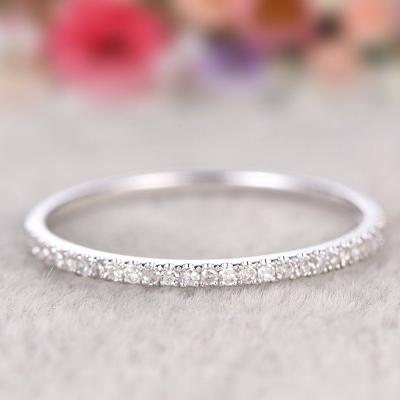 China New CLASSIC Couple Rings Women's Single Row Stone Rings Rose Gold Plated Fashion Jewelry for sale