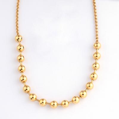 China FASHIONABLE Luxurious Fashion Jewelry Stainless Steel Pearl Gold Link Chain Single Layer Thick Paper Necklace for sale