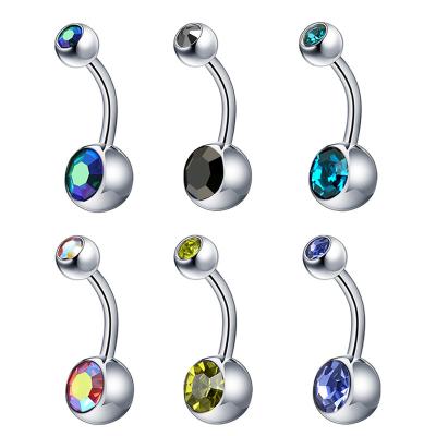 China Classic Body Piercing Stainless Steel Spell Display Surgical Navel Rings Belly Button Piercing Jewelry Wholesale for sale