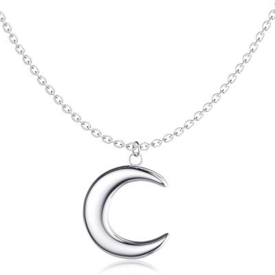 China Popular Cute Charms CLASSIC Crescent Moon Pendant Necklace Silver for sale