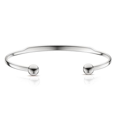 China Classic Stainless Steel Bangle Girls Best Friend Bracelets Fashion Lucky Hand Vintage Silver Cuff Bracelet for sale