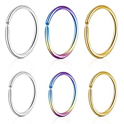 China Classic 18 Sets Wholesale Nose Ring Body Piercing Jewelry Fashion Eyebrow Ear Tragus Circle Helix Surgical Steel Earrings for sale